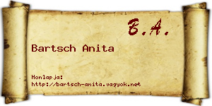 Bartsch Anita névjegykártya